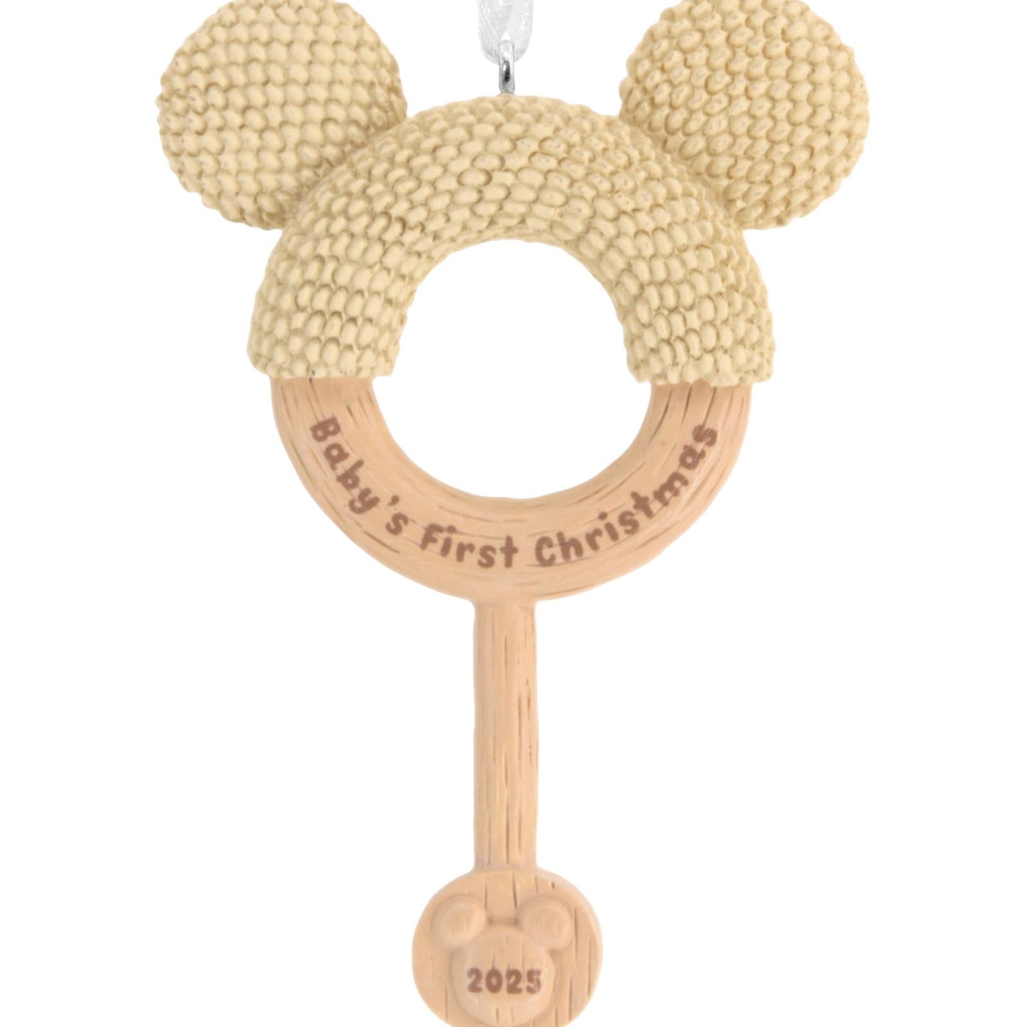 Disney Mickey Mouse Baby's First Christmas Rattle - Hallmark Christmas Ornament