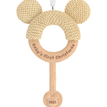 Disney Mickey Mouse Baby's First Christmas Rattle - Hallmark Christmas Ornament