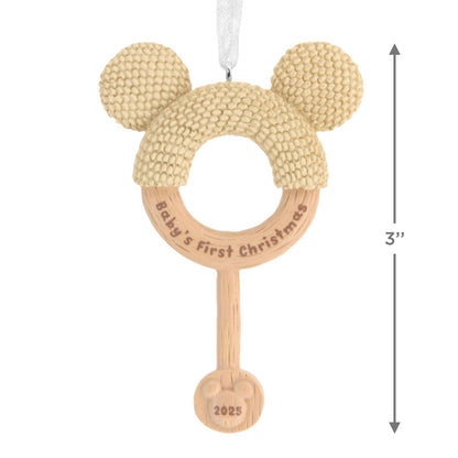 Disney Mickey Mouse Baby's First Christmas Rattle - Hallmark Christmas Ornament
