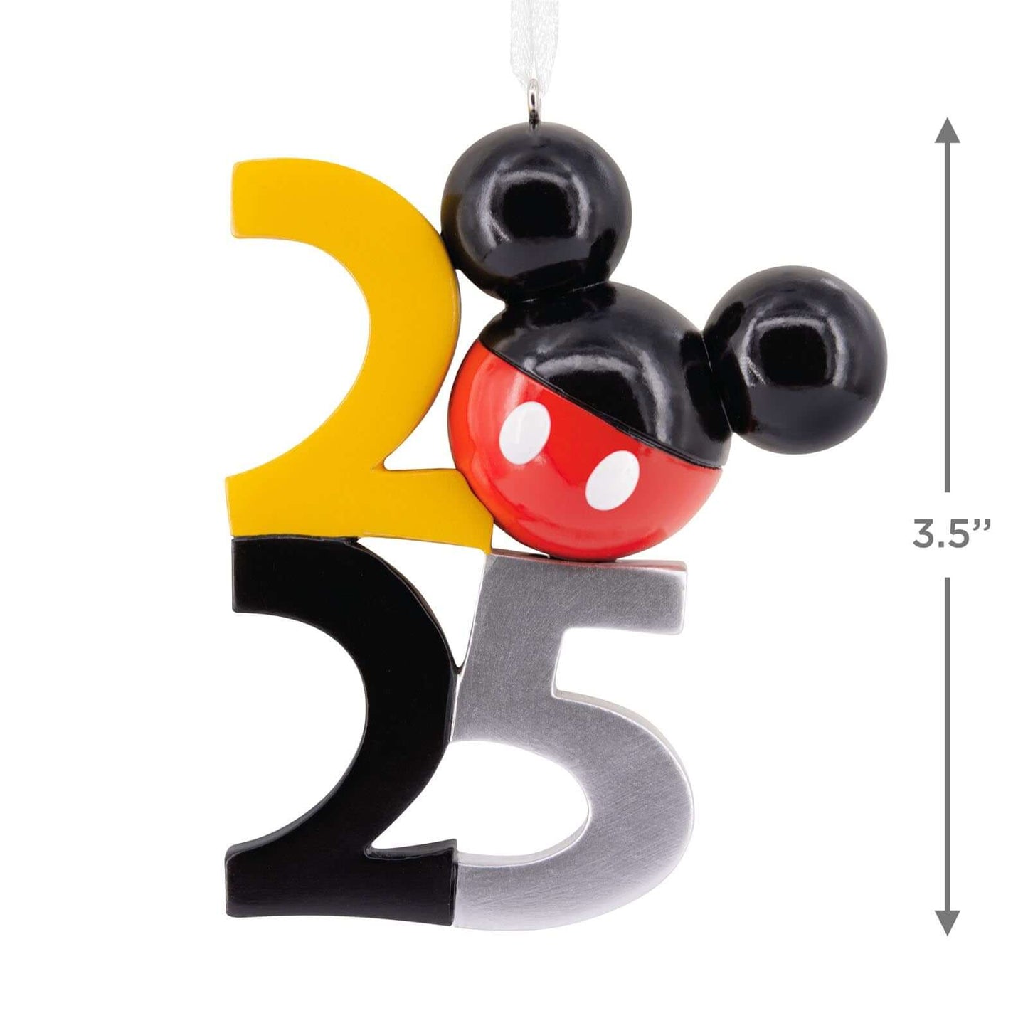 Disney Mickey Mouse Icon 2025 - Hallmark Christmas Ornament, colourful design featuring Mickey ears icon, dimensions 3.5".