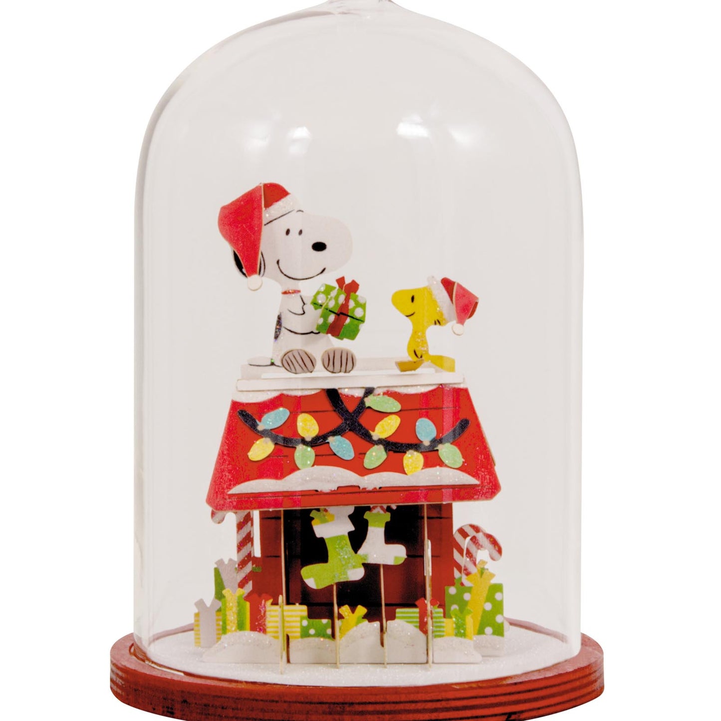 Peanuts® Snoopy's Doghouse Cloche, Glass and Paper — Hallmark Christmas Ornament
