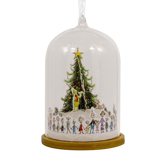 Dr. Seuss's How the Grinch Stole Christmas! Whoville Christmas Tree Cloche, Glass and Paper - Hallmark Christmas Ornament