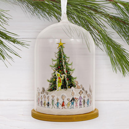 Dr. Seuss's How the Grinch Stole Christmas! Whoville Christmas Tree Cloche, Glass and Paper - Hallmark Christmas Ornament