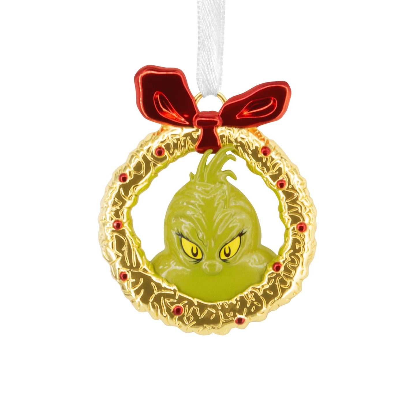 Dr. Seuss's How the Grinch Stole Christmas! Grinch in Wreath, Metal - Hallmark Christmas Ornament
