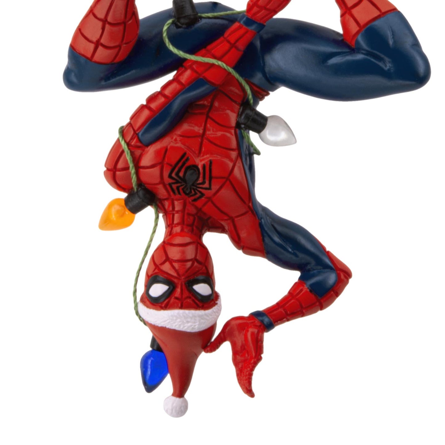 Marvel Spider-Man Hanging From Lights - Hallmark Christmas Ornament