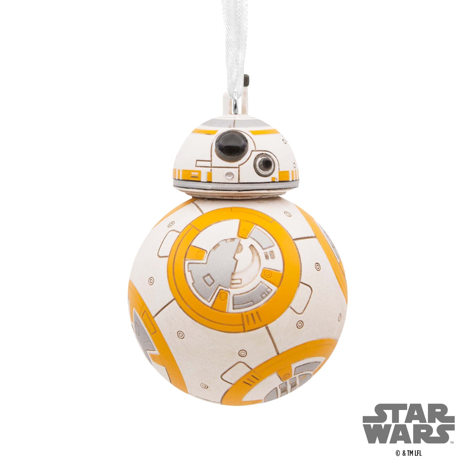 Hallmark Christmas Ornament - Star Wars™ BB-8 features a detailed design with orange accents, perfect for festive decoration.