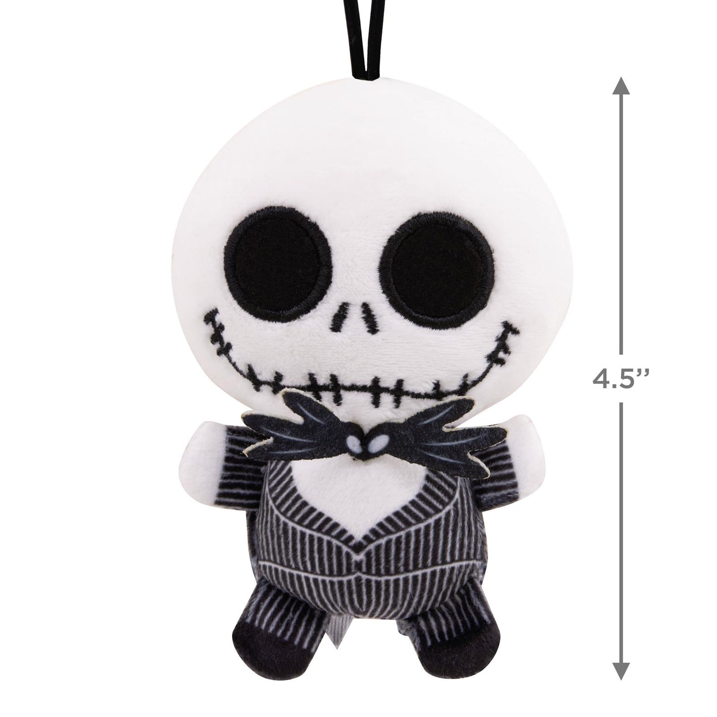 Disney Tim Burton's The Nightmare Before Christmas Jack Skellington, Plush Fabric - Hallmark Christmas Ornament