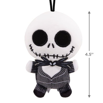 Disney Tim Burton's The Nightmare Before Christmas Jack Skellington, Plush Fabric - Hallmark Christmas Ornament