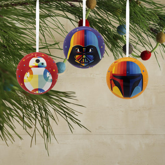 Star Wars™, Tin Ball, Set of 12 - Hallmark Christmas Ornament