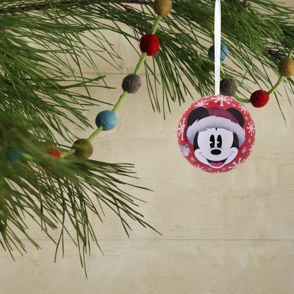Disney Mickey Mouse and Disney Minnie Mouse, Tin Ball, Set of 12 - Hallmark Christmas Ornament