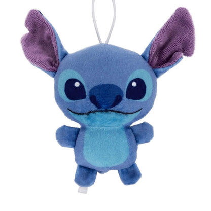 Disney Stitch, Plush Fabric - Hallmark Christmas Ornament, soft blue alien design, front view, perfect for children's tree