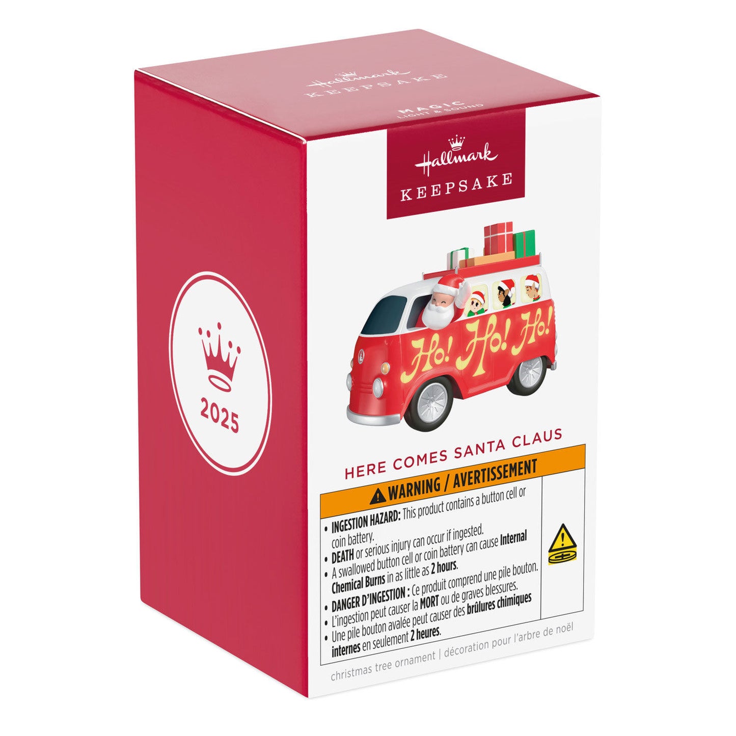 Here Comes Santa Claus Musical Ornament With Light — 2025 Hallmark Keepsake Christmas Ornament