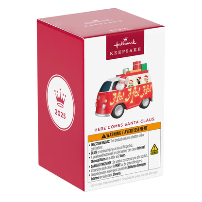 Here Comes Santa Claus Musical Ornament With Light — 2025 Hallmark Keepsake Christmas Ornament