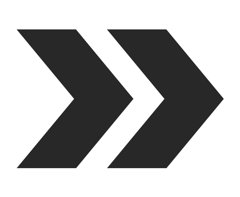 Black and white arrow symbol on a white background