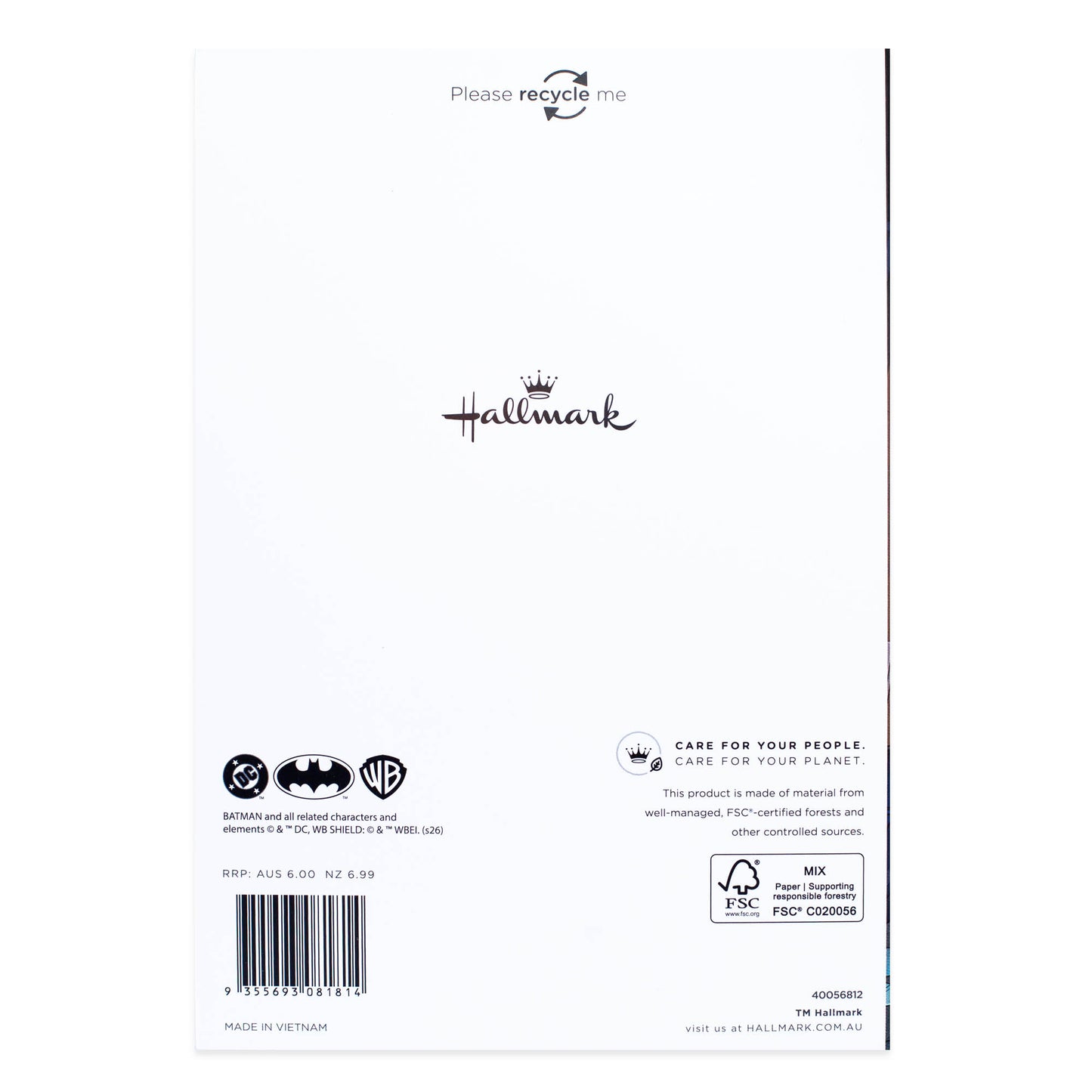 Hallmark DC Comics™ Batman™ Father's Day Card - Secret Identity