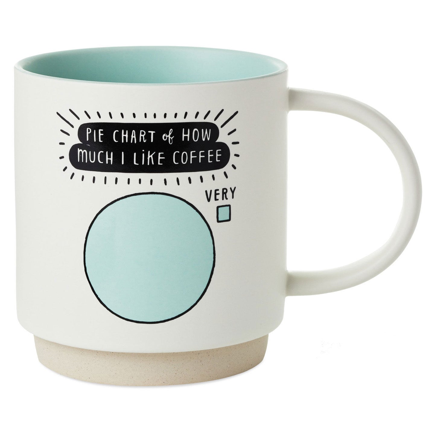 Pie Chart Coffee Lover Funny Mug, 16 oz.