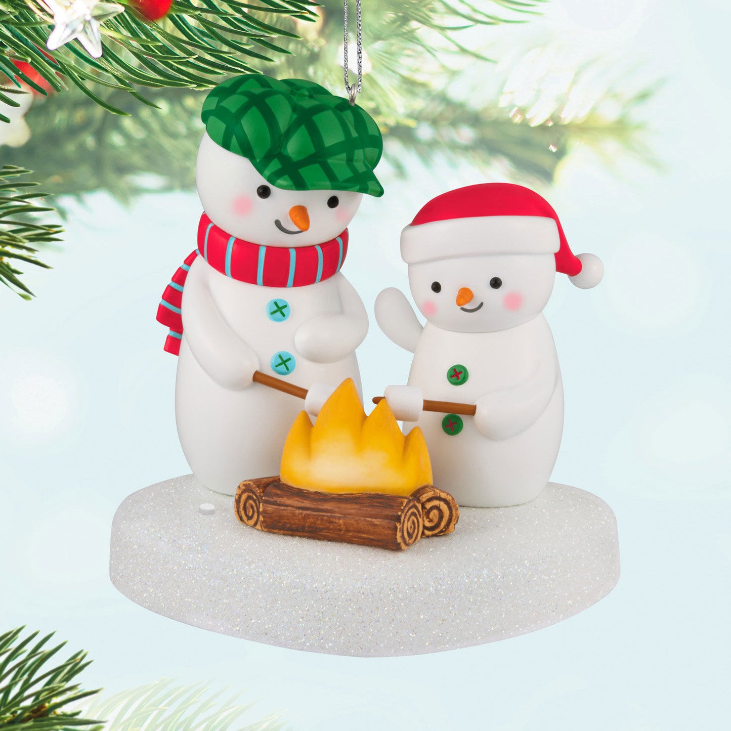 Roasting Musical Marshmallows Snowman — 2025 Hallmark Keepsake Christmas Ornament