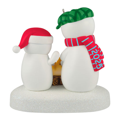 Roasting Musical Marshmallows Snowman — 2025 Hallmark Keepsake Christmas Ornament