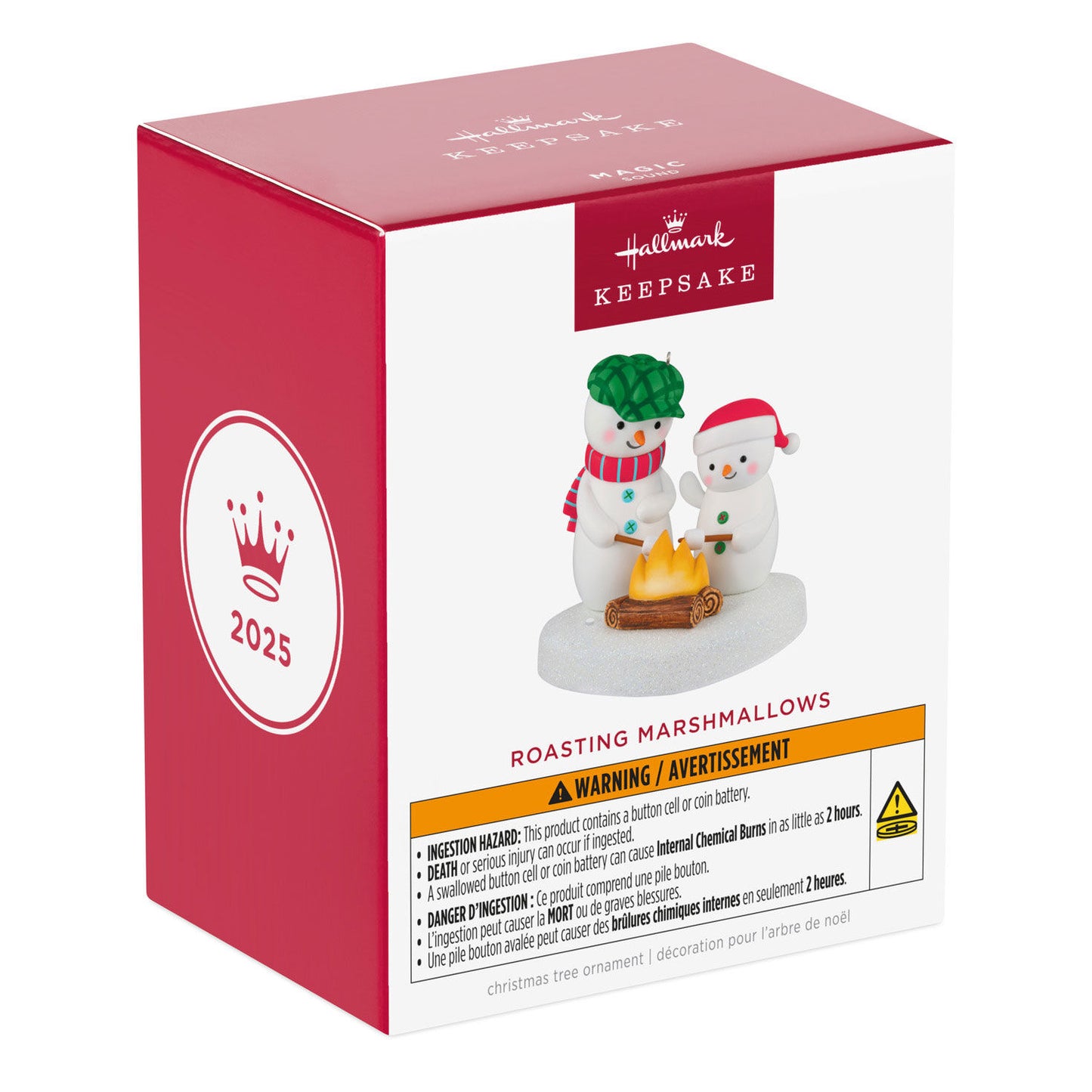 Roasting Musical Marshmallows Snowman — 2025 Hallmark Keepsake Christmas Ornament