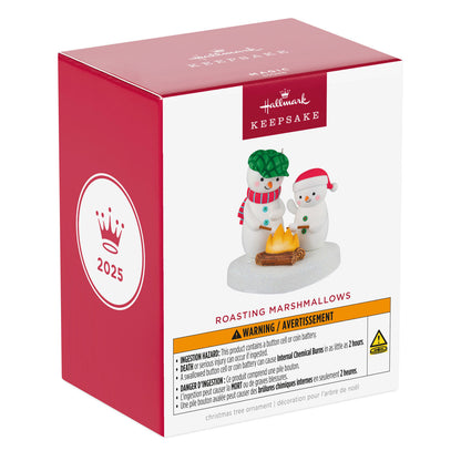 Roasting Musical Marshmallows Snowman — 2025 Hallmark Keepsake Christmas Ornament