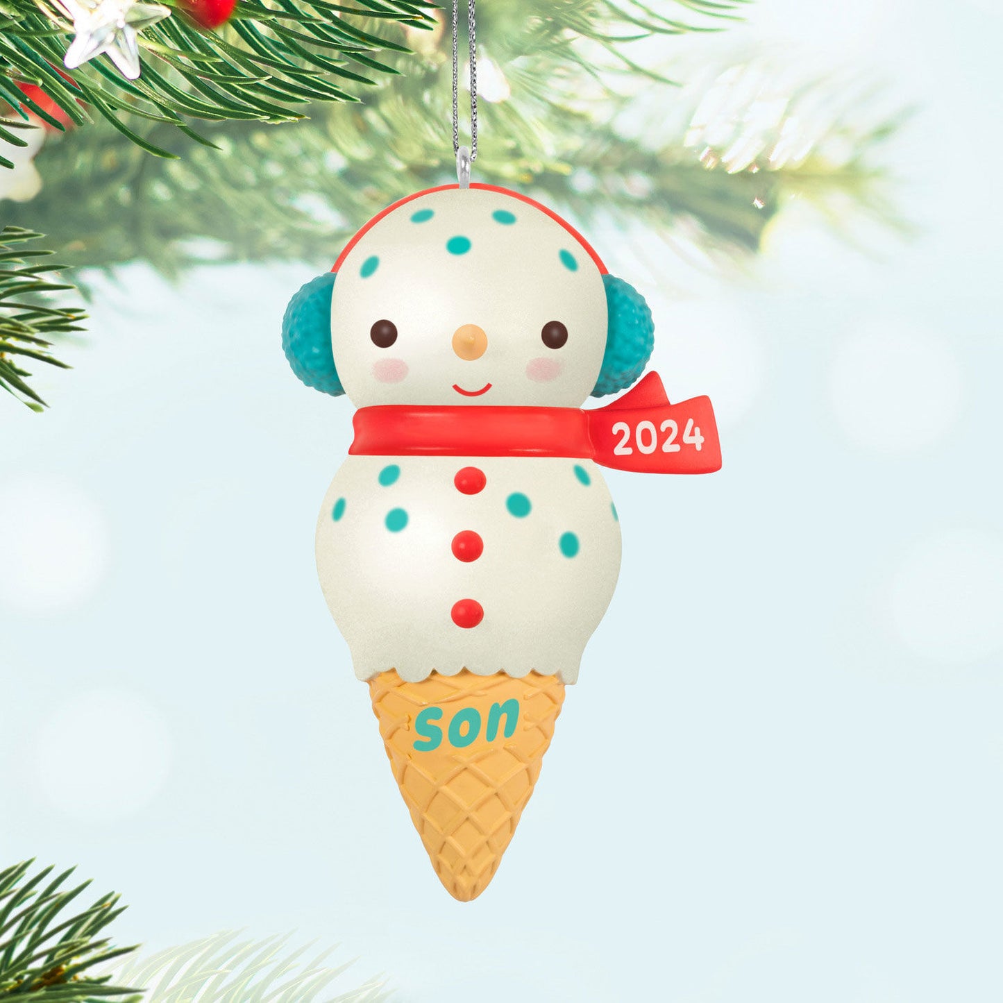 Son Snowman Ice Cream Cone — Hallmark Keepsake Christmas Ornament
