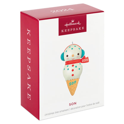Son Snowman Ice Cream Cone — Hallmark Keepsake Christmas Ornament