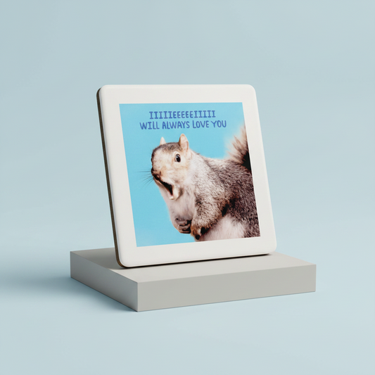 Singing Squirrel Photo Funny Coaster