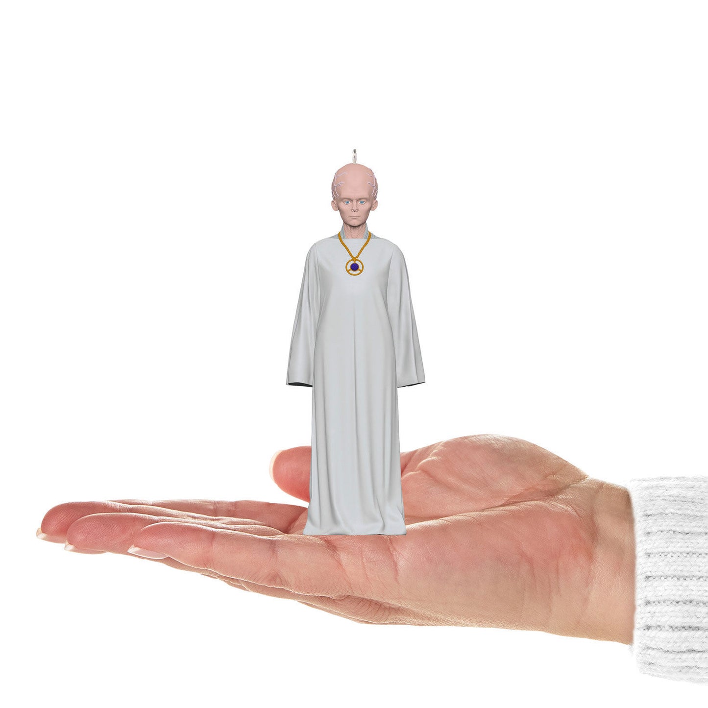 Star Trek™ The Keeper — Hallmark Keepsake Christmas Ornament held in hand, detailed design, featuring iconic alien character, 10 cm