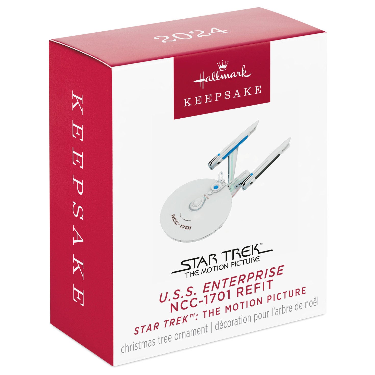 Star Trek™: The Motion Picture U.S.S. Enterprise NCC-1701 Refit (Miniature) — Hallmark Keepsake Christmas Ornament in its packaging, 2024 edition