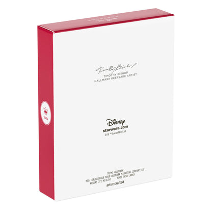 Star Wars™ Boba Fett™ Vintage Figure — 2026 Hallmark Keepsake Christmas Ornament box packaging, featuring artist Timothy Bishop's signature.