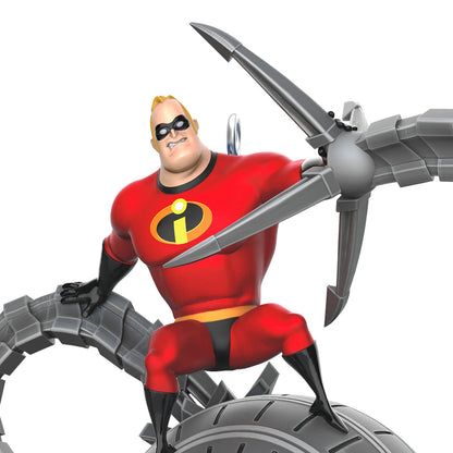 Disney and Pixar The Incredibles, 20th Anniversary Battling the Omnidroid — Hallmark Keepsake Christmas Ornament, featuring Mr. Incredible in action pose.