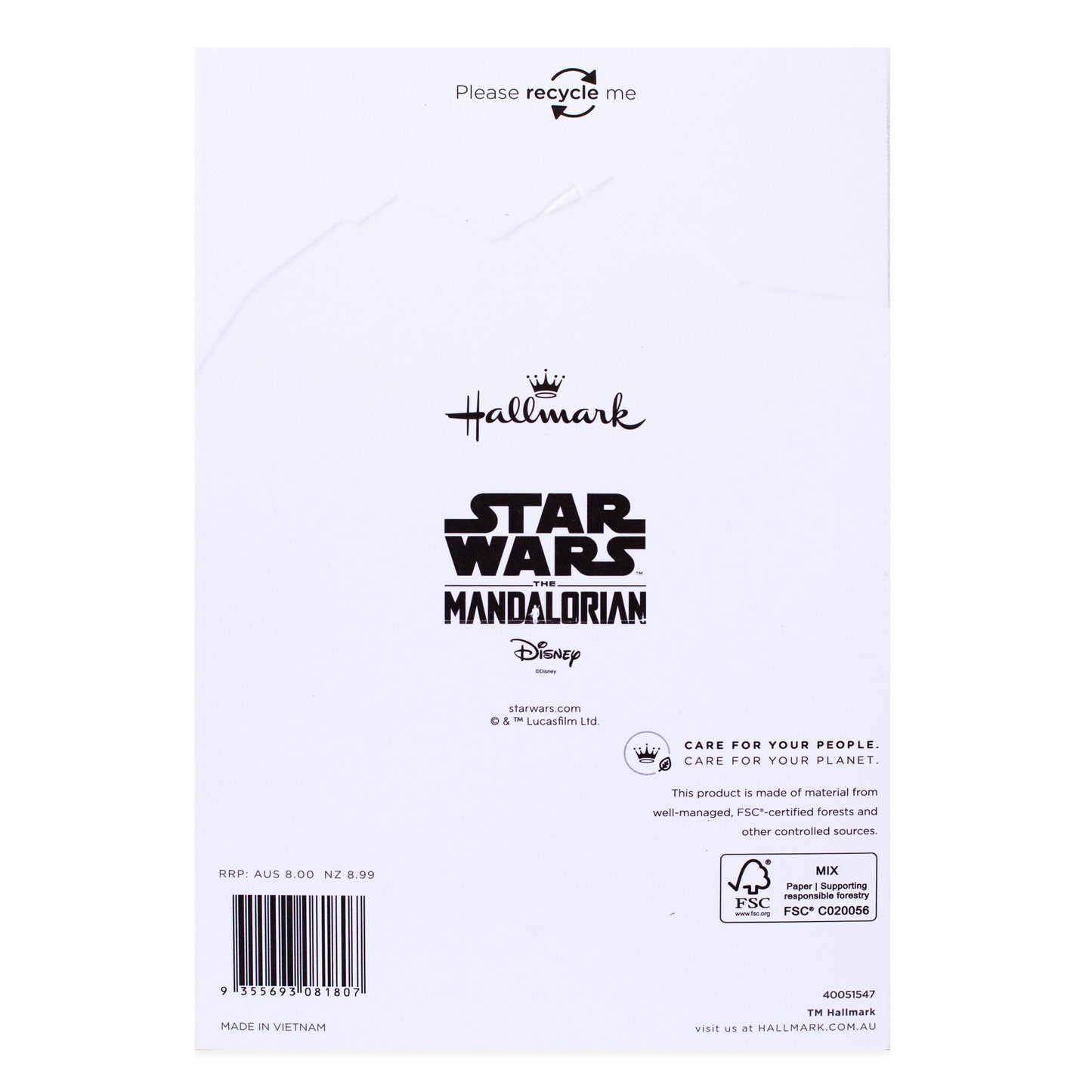 Hallmark Star Wars: The Mandalorian™ Father's Day Card - The Way