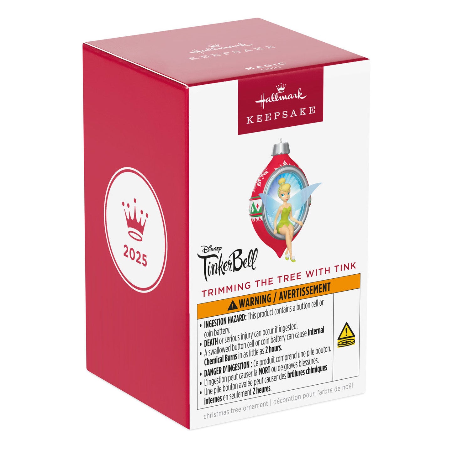 Disney Tinker Bell Trimming the Tree With Tink & Light — 2025 Hallmark Keepsake Christmas Ornament