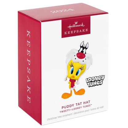 Looney Tunes™ Tweety™ Puddy Tat Hat — Hallmark Keepsake Christmas Ornament