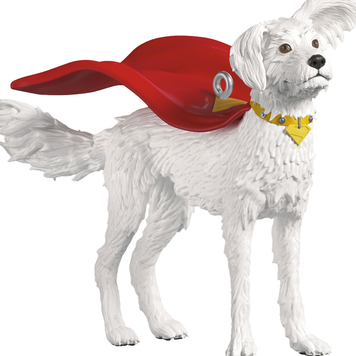 DC™ Superman™ Krypto the Superdog™ — 2026 Hallmark Keepsake Christmas Ornament, white dog with red cape and yellow collar, detailed design