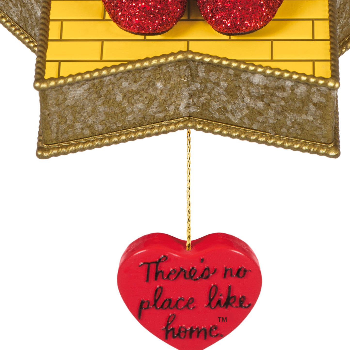 The Wizard of Oz™ There's No Place Like Home™ — Hallmark Keepsake Christmas Ornament features a heart charm with a quote.