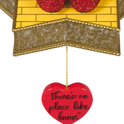 The Wizard of Oz™ There's No Place Like Home™ — Hallmark Keepsake Christmas Ornament features a heart charm with a quote.