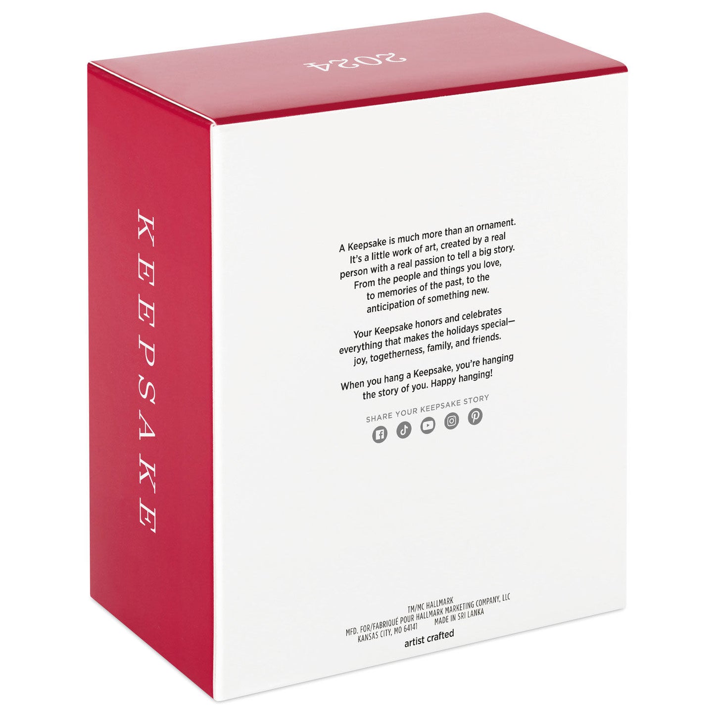 DC™ Wonder Woman™ — Hallmark Keepsake Christmas Ornament packaging detail with informative text on the back.