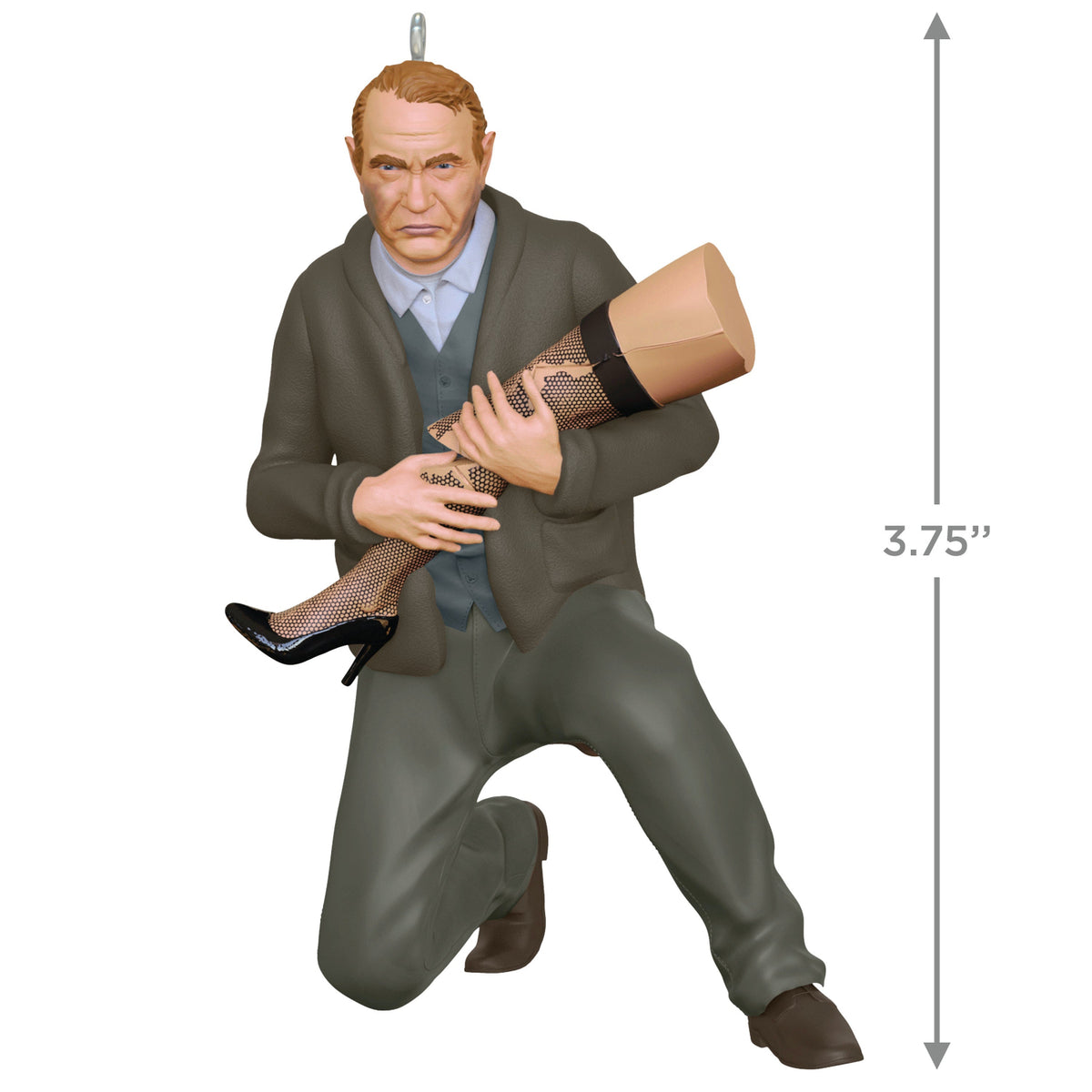 A Christmas Story, Family Controversy — 2025 Hallmark Keepsake Christmas Ornament featuring Old Man Parker with a broken leg lamp, 9.5 cm tall.