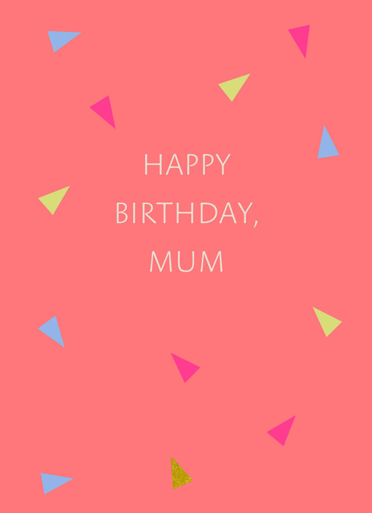 Mum Birthday Happy Contemporary Editable Design