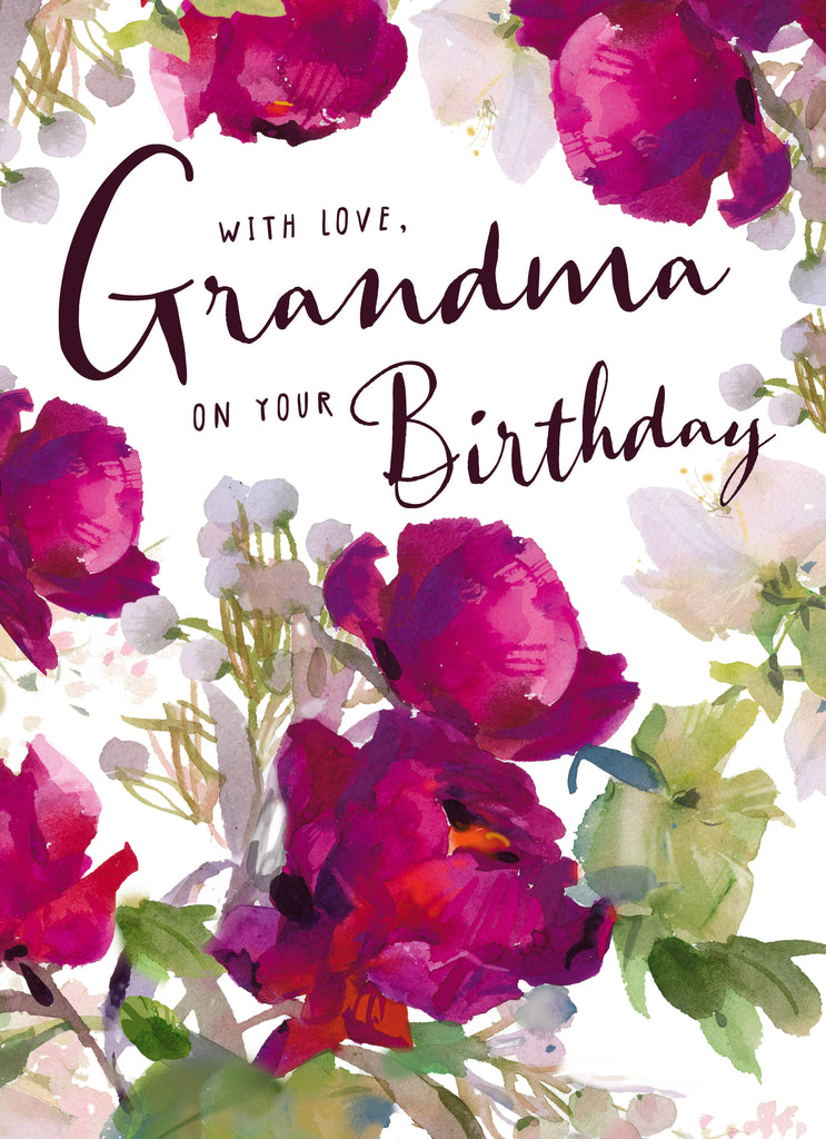 Traditional Grandma Birthday Floral Roses