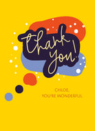 Contemporary Thank You Editable Colour Blobs