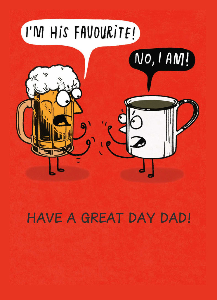 Dad Funny Illustration Favourite Drink