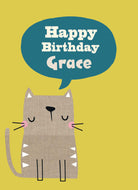 Cute Birthday Daughter Cat Speech Bubble