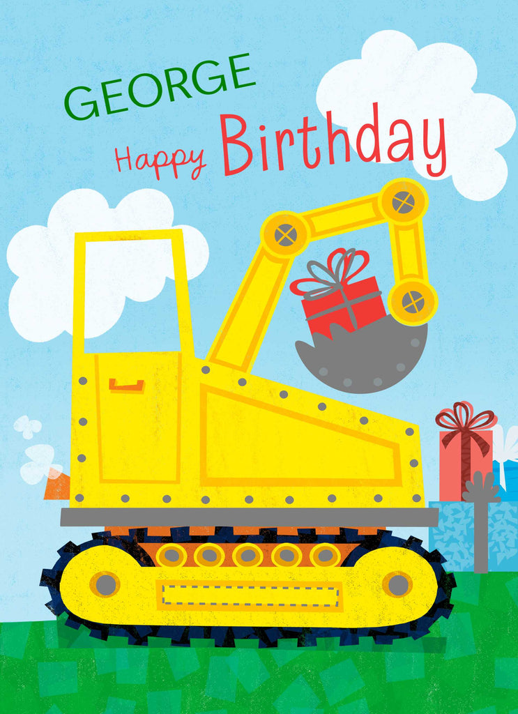 Brother Kids Birthday Crane Digger Builder
