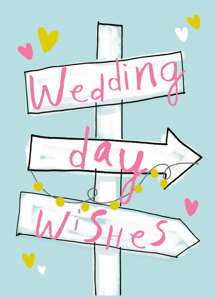 Classic Wedding Congrats Wishes Signpost