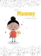 Cute Mummy Illustration Bunch Flowers