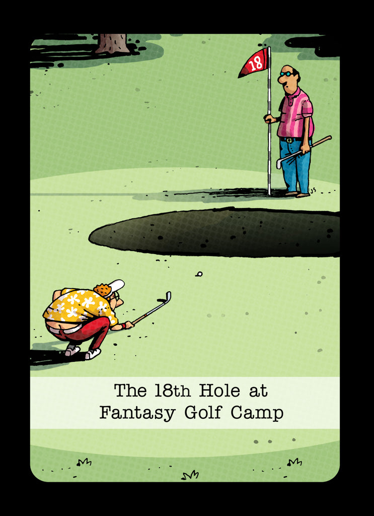 Funny Birthday Cartoon Fantasy Golf