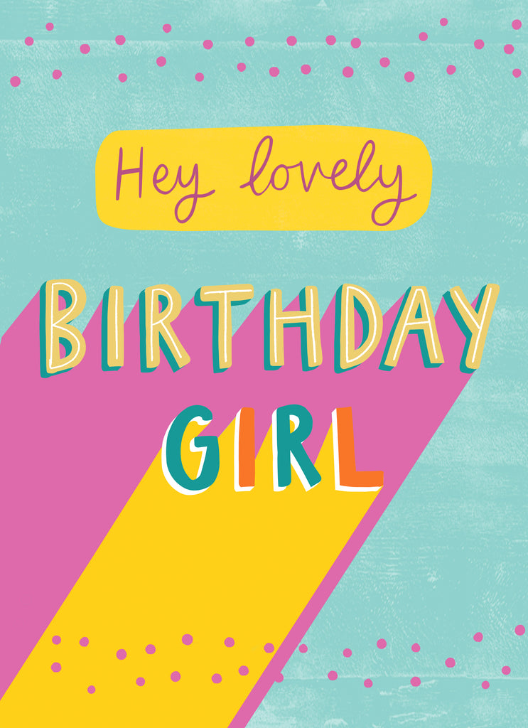 Contemporary Bold Typographic Birthday Girl