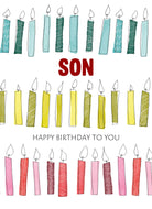 Son Happy Birthday To You Multicoloured Candles